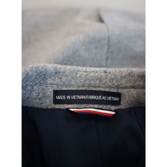 Tommy Hilfiger Men's Sz 36S Gray Heather Classic Double-Breasted Pea Coat - Picture 3 of 10